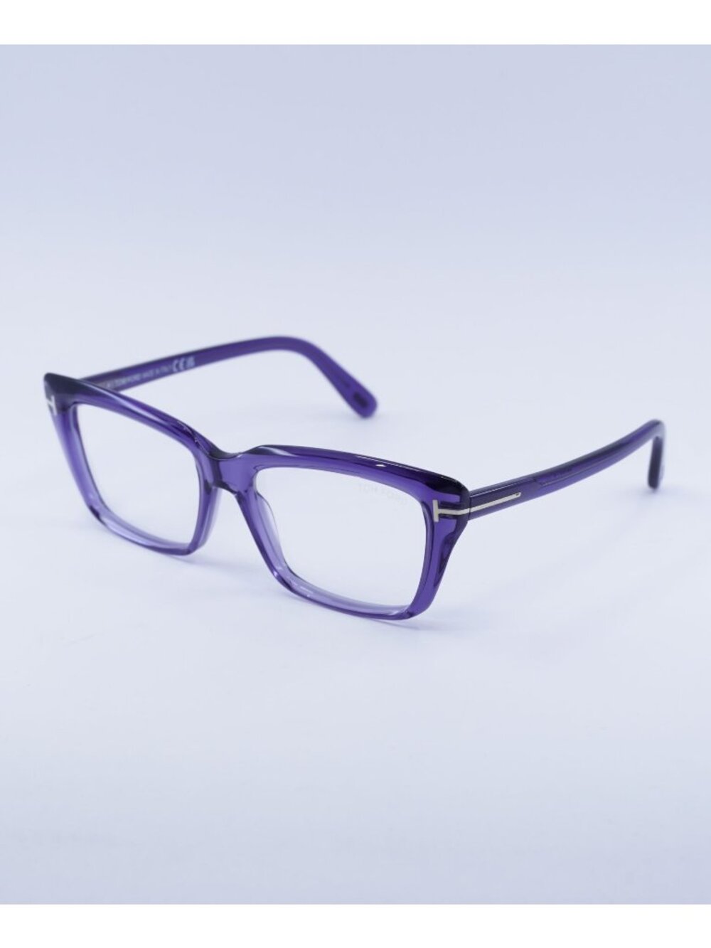 Tom Ford FT5894-B 081 Eyeglasses Violet 56mm Square Frame, Blue Light Block